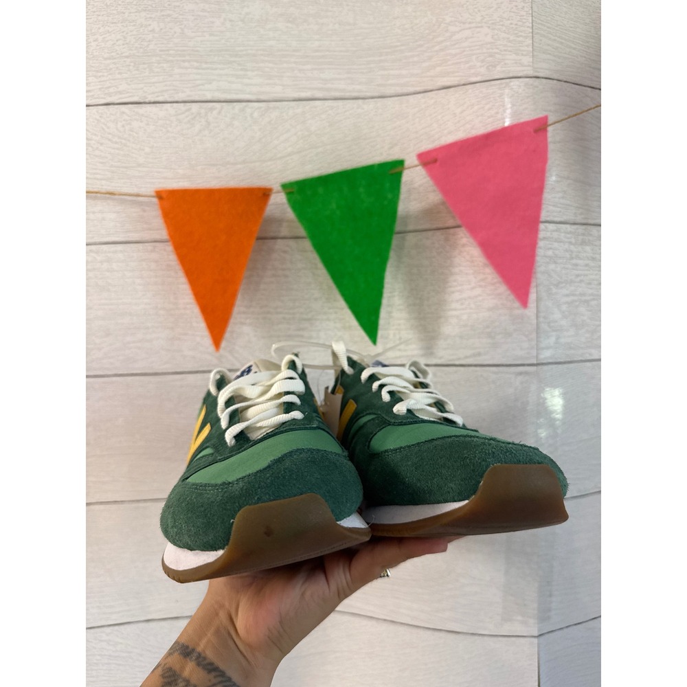 New Balance 420 Green Yellow Blue Suede Sneakers Mens 9.5 UL420VD2 Low Top - Picture 2 of 6